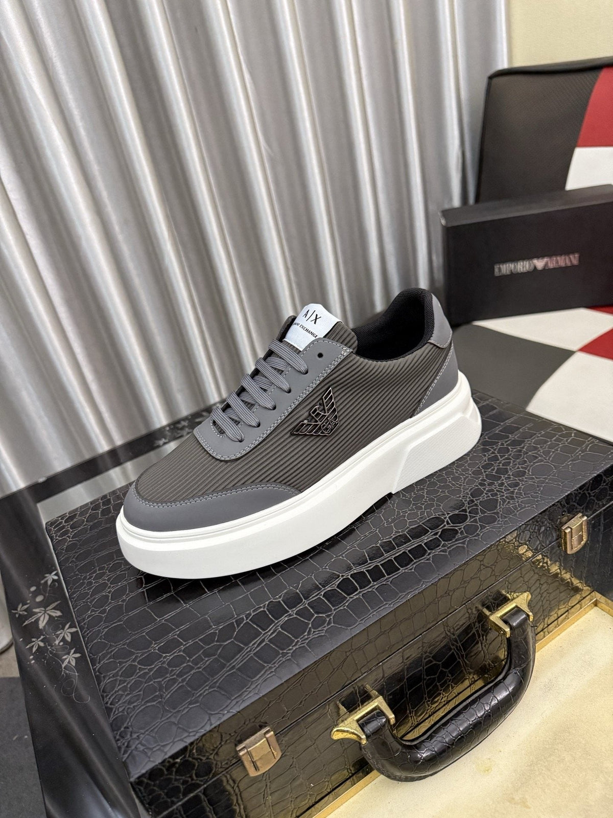 Armani Exchange Mesh Panel Sneakers