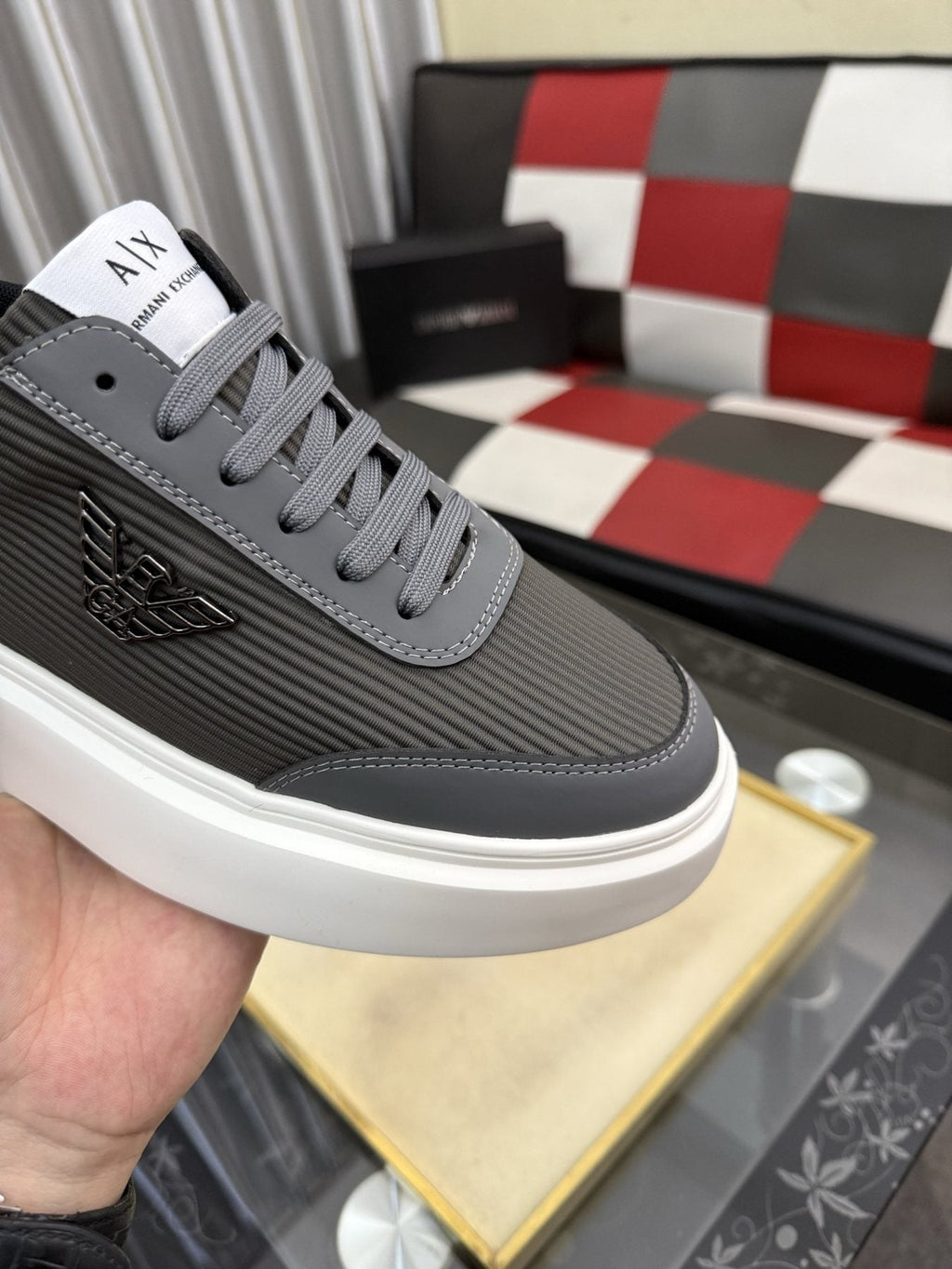 Armani Exchange Mesh Panel Sneakers