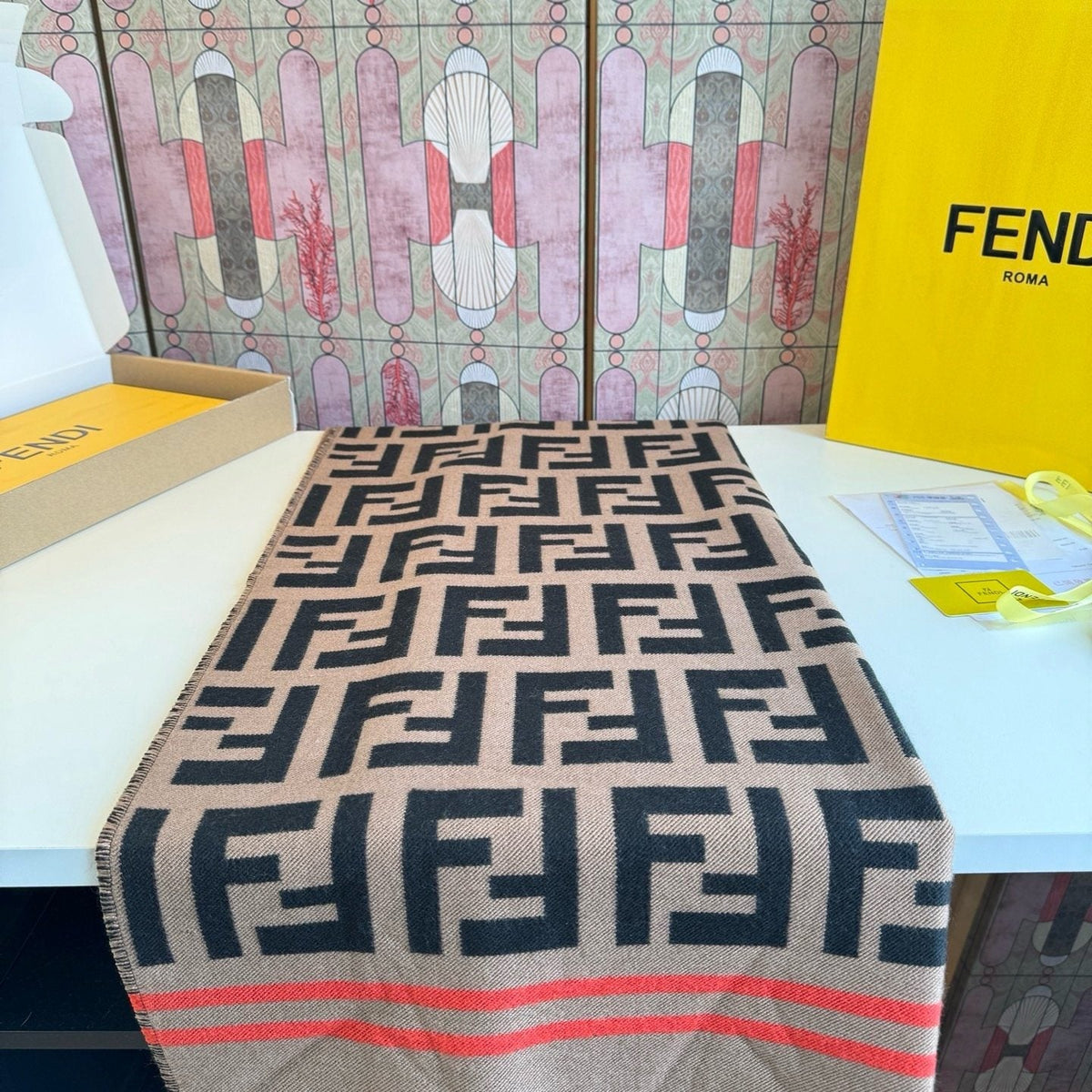 Fendi Geometric Shawl Wrap