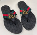 Gucci Striped Thong Sandals