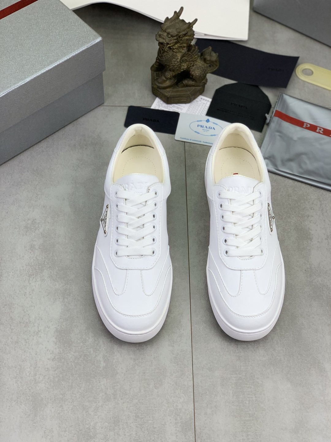 Prada Paneled Low-Top Sneakers