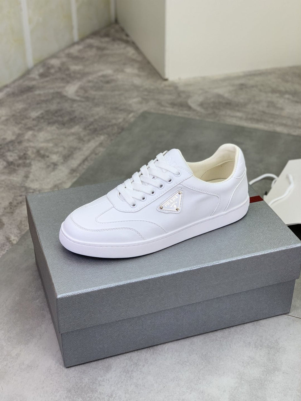 Prada Paneled Low-Top Sneakers