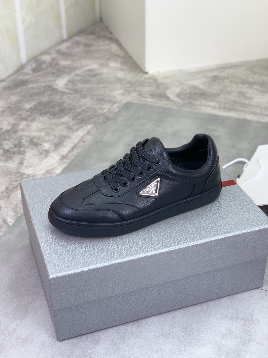 Prada Paneled Low-Top Sneakers