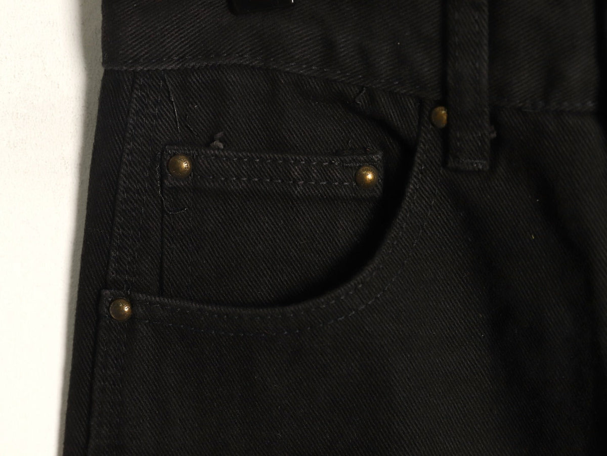 Louis Vuitton Monogram-Style Denim Cargo Trousers - Black