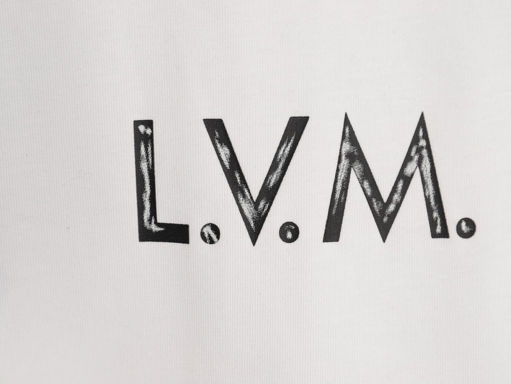 Louis Vuitton L.V.M. and Equipe Lettering Short-Sleeve T-Shirt - White