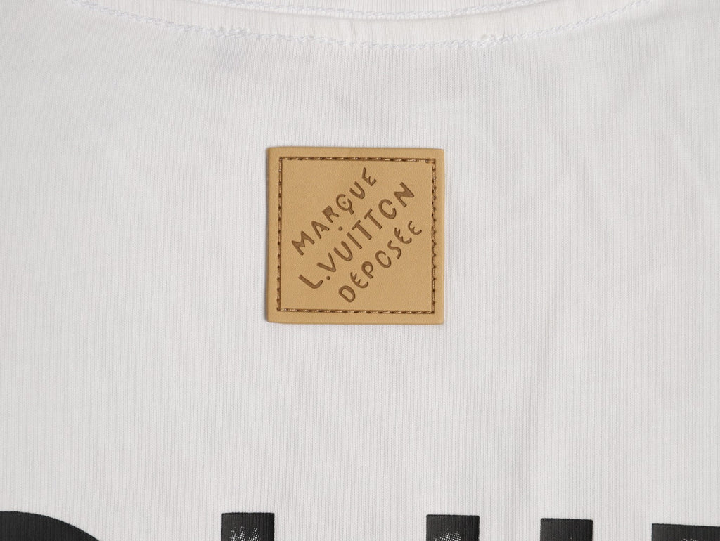 Louis Vuitton L.V.M. and Equipe Lettering Short-Sleeve T-Shirt - White