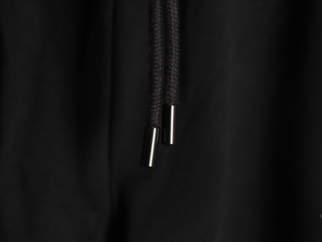 Burberry Equestrian-Emblem Check-Side Shorts - Black