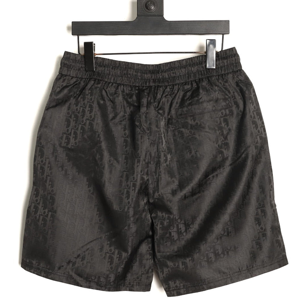 Gucci Tonal Double-G-Style Allover Drawstring Shorts - Black
